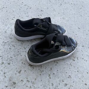 Puma Kids Sneakers in Black with Gold Highlights